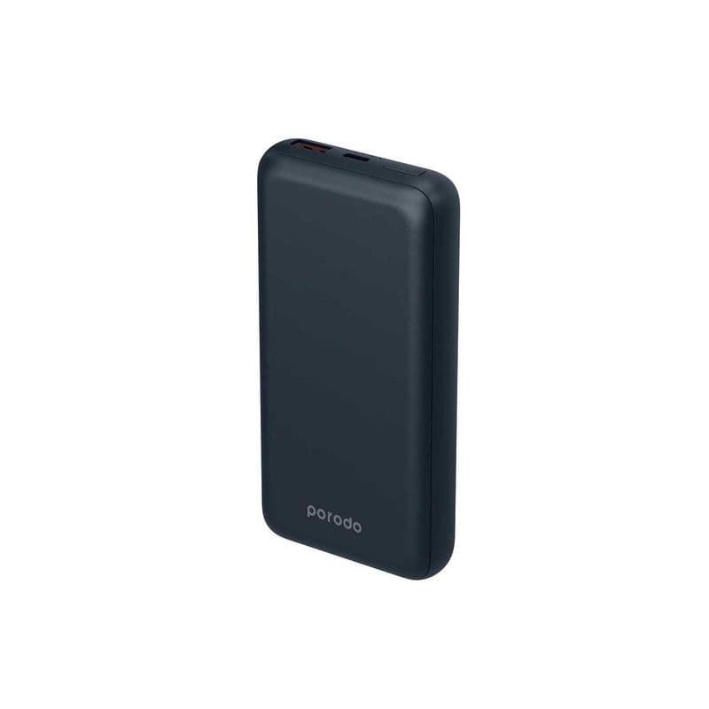 Porodo 20000Mah Aluminum Compact Power Bank Dual Output Charging Grey