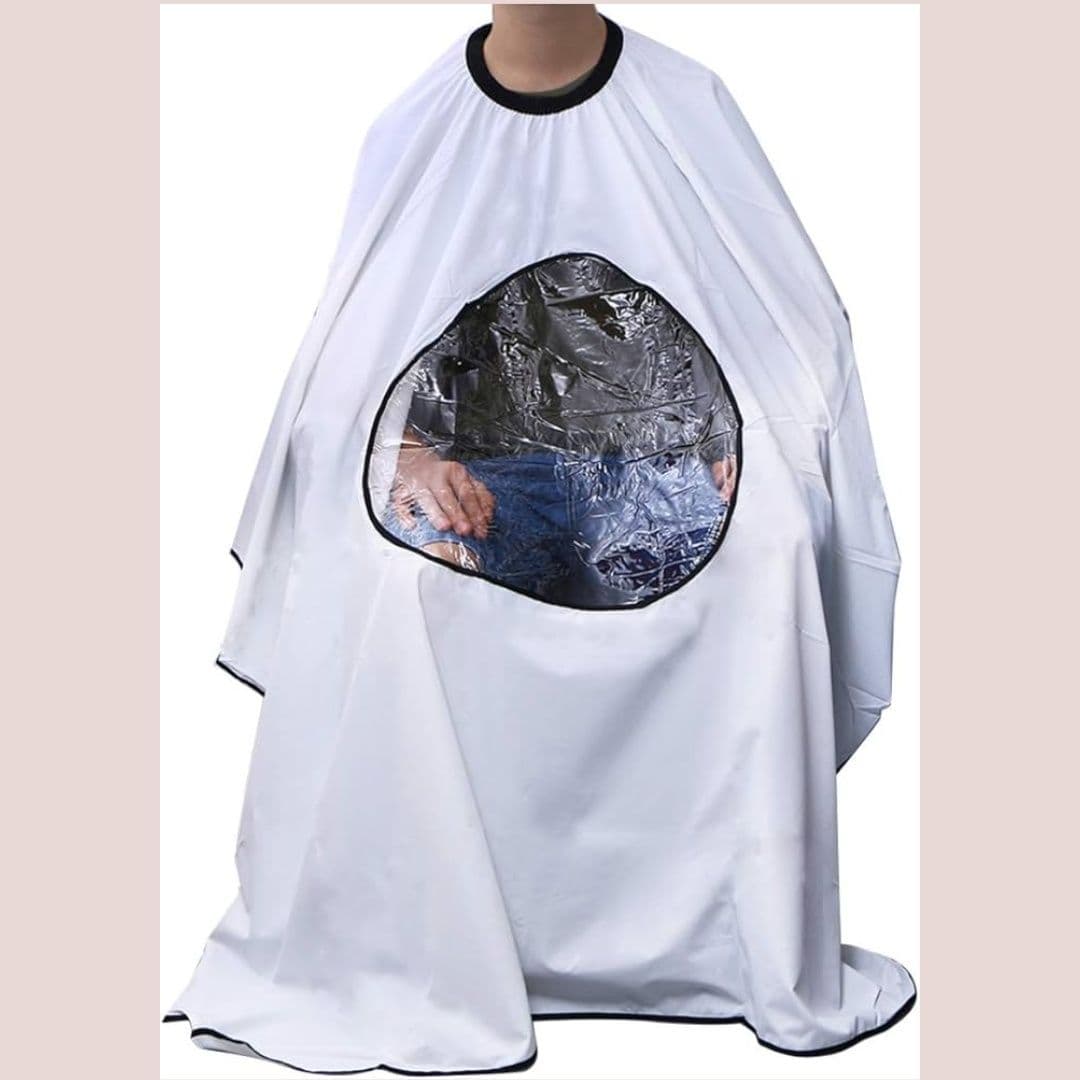 Cape With Transparent Opening White,Black