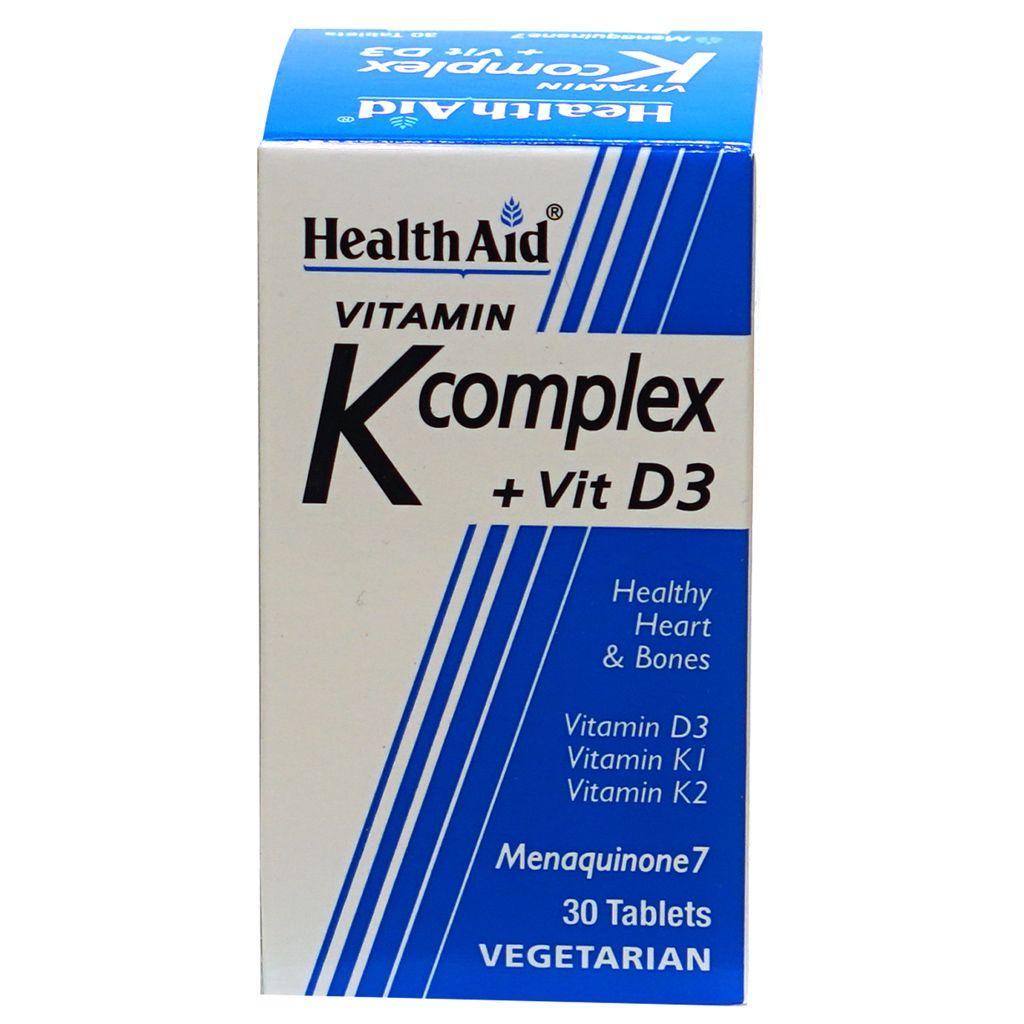 Healthaid Vitamin K Complex +Vit D3 Tab 30'S