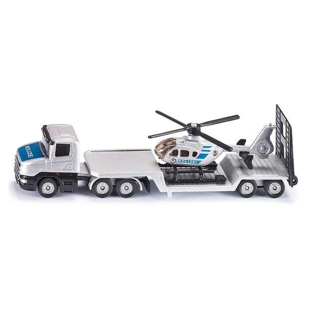 Siku Die Cast Low Loader With Helicopter