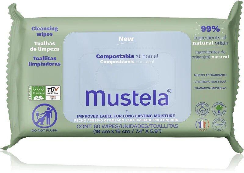 Mustela Cleansing Wipes 60 Pcs