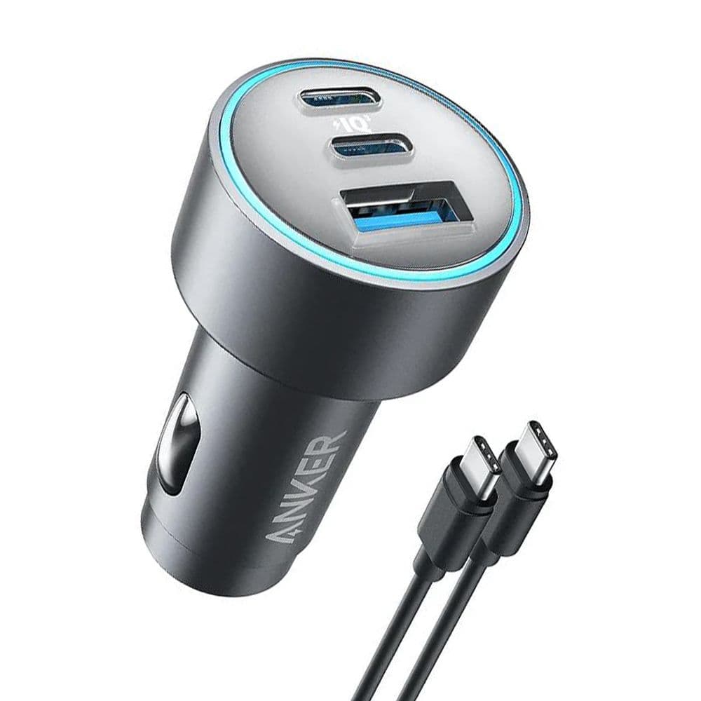 Anker 535 Car Charger 67W 3-Port Compact Fast Charger With C To C Cable