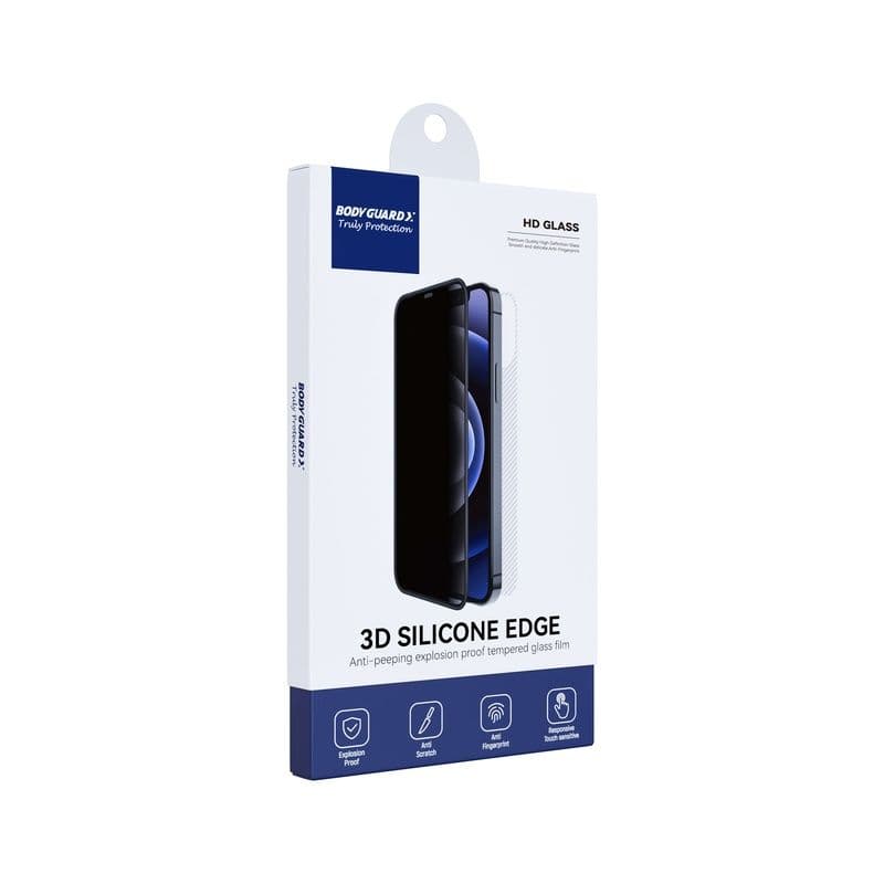 Body Guardx Rubber Edge Silk Privacy 15 Pro Black