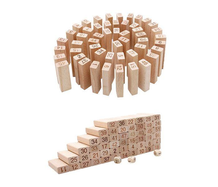 Taqdeer 204-001 Wooden Beech Building Block Set - 51 Pieces