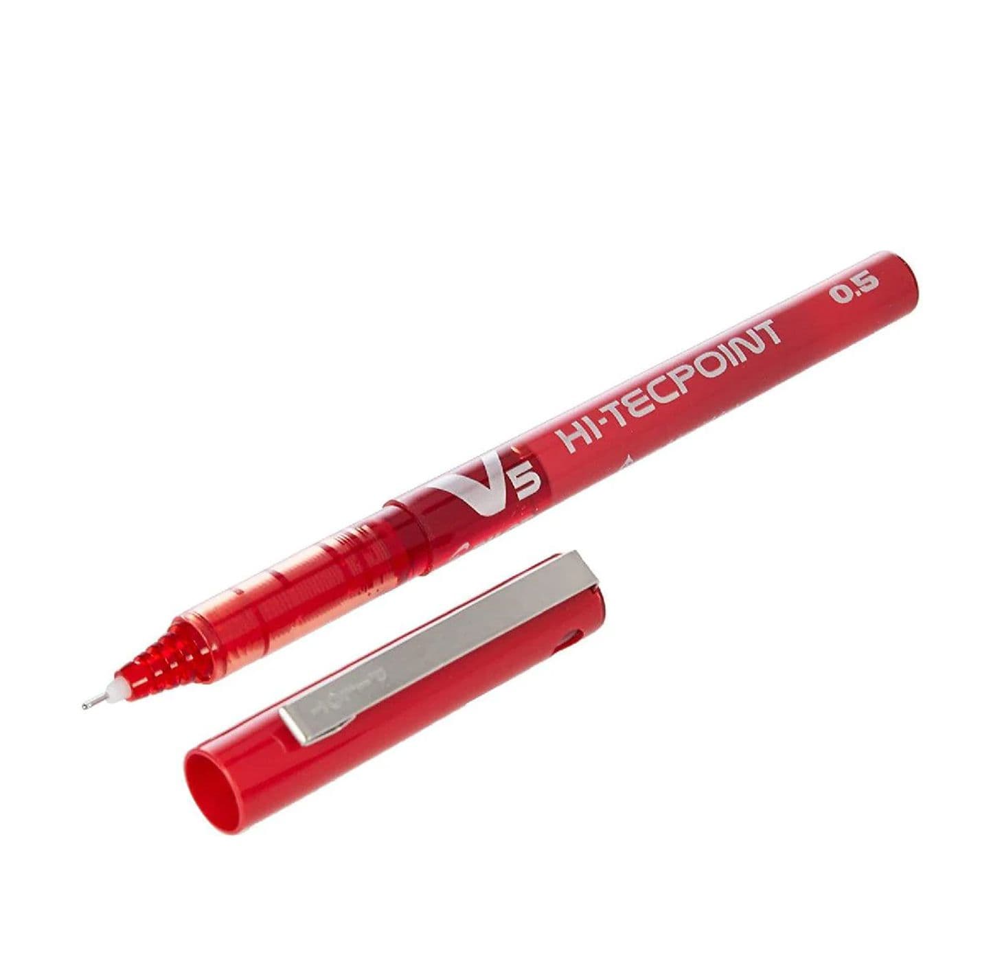 قلم حبر أحمر 0،5مم Hi-Tec V5