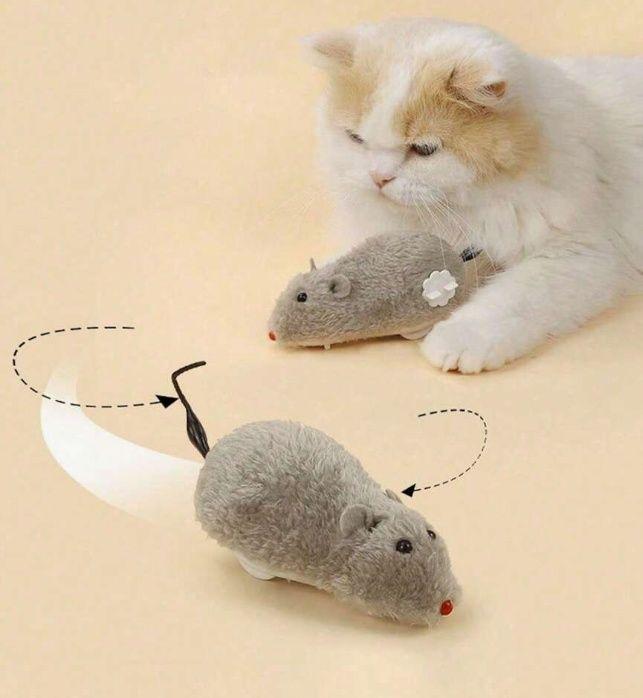 Mouse Plush Teaser Toy - Grey