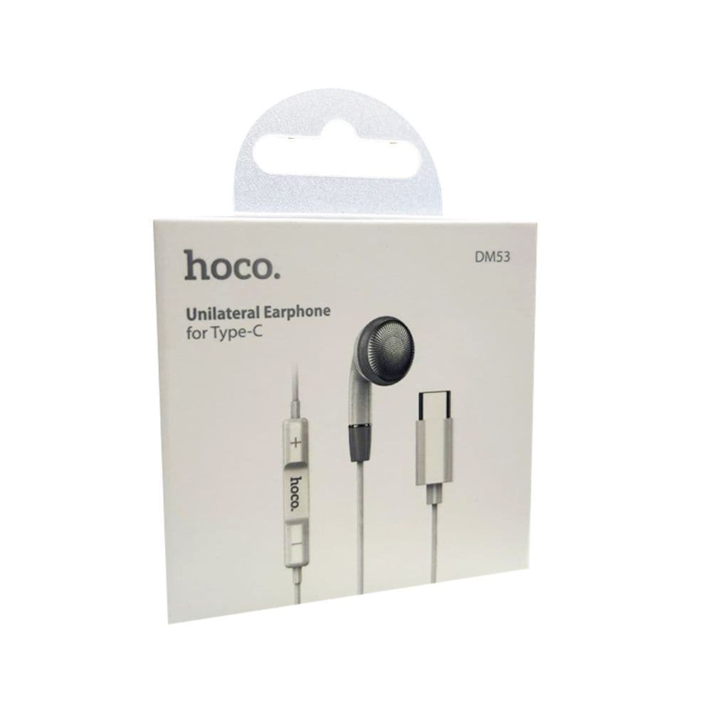 Hoco Dm53 Wired Earphones For Type C Single White