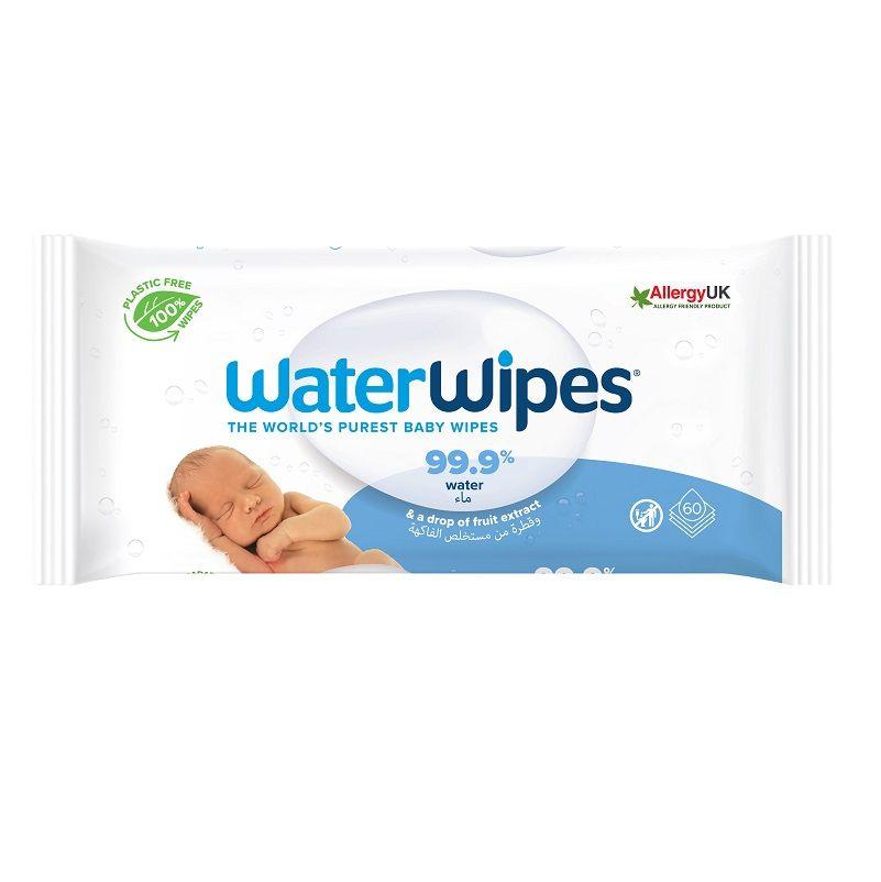 Water Wipes Purest Baby Wipes 99.9% Water Allergy Friendly Prouduct 60S