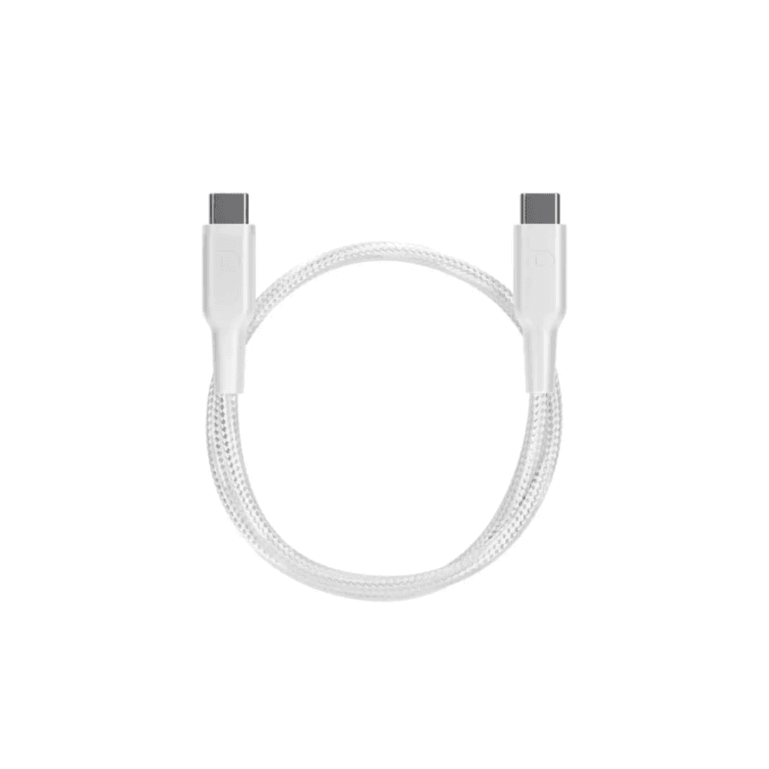 Powerology Type-C To Type-C Cable 60W30Cm - White