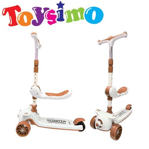 Brown Children’S Scooter With Fan