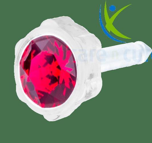 Blomdahl Earring Medical Plastic Ruby 4mm 1pc