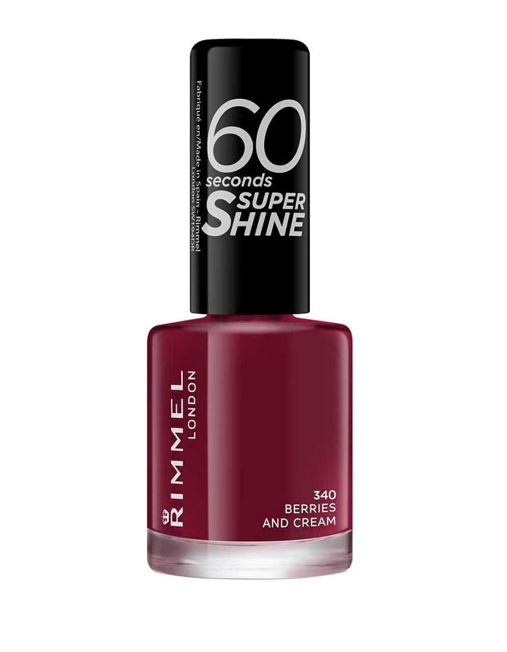 Rimmel London 60 Sec Super Shine Nail Polish 340 Berries And Cream 8 Ml