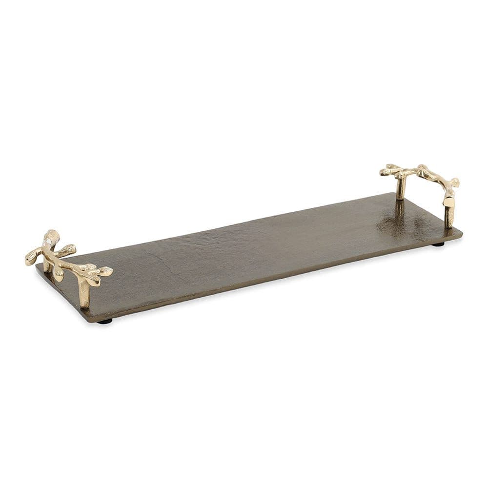 Rue Decorative Tray, Gold - 51X5.5 Cm