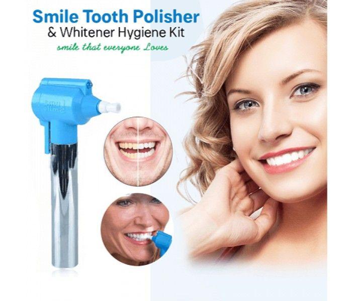 Luma Smile Tooth Polisher And Whitener Hygiene Kit Nj-7004 Silver And Blue