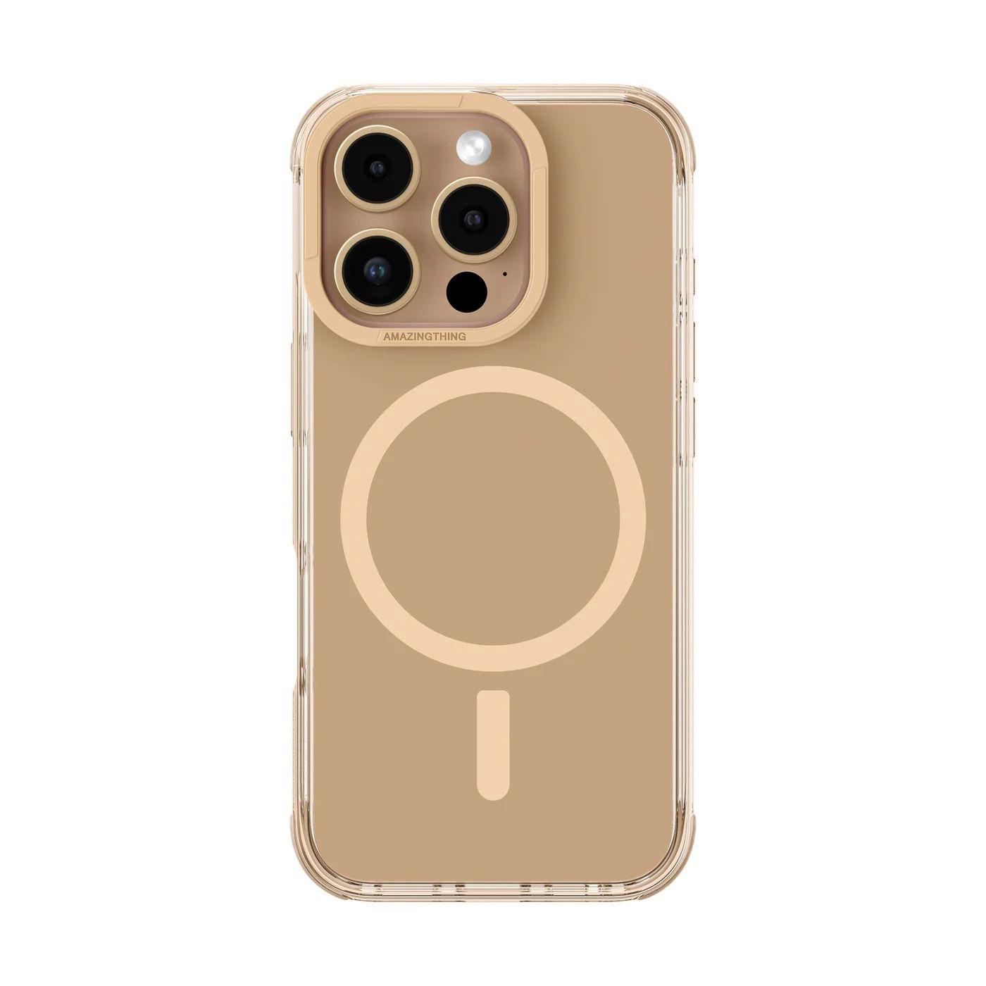 Amazingthing Titan Pro + Magsafe With Holder Case- Iphone 16 Pro- Rose Gold