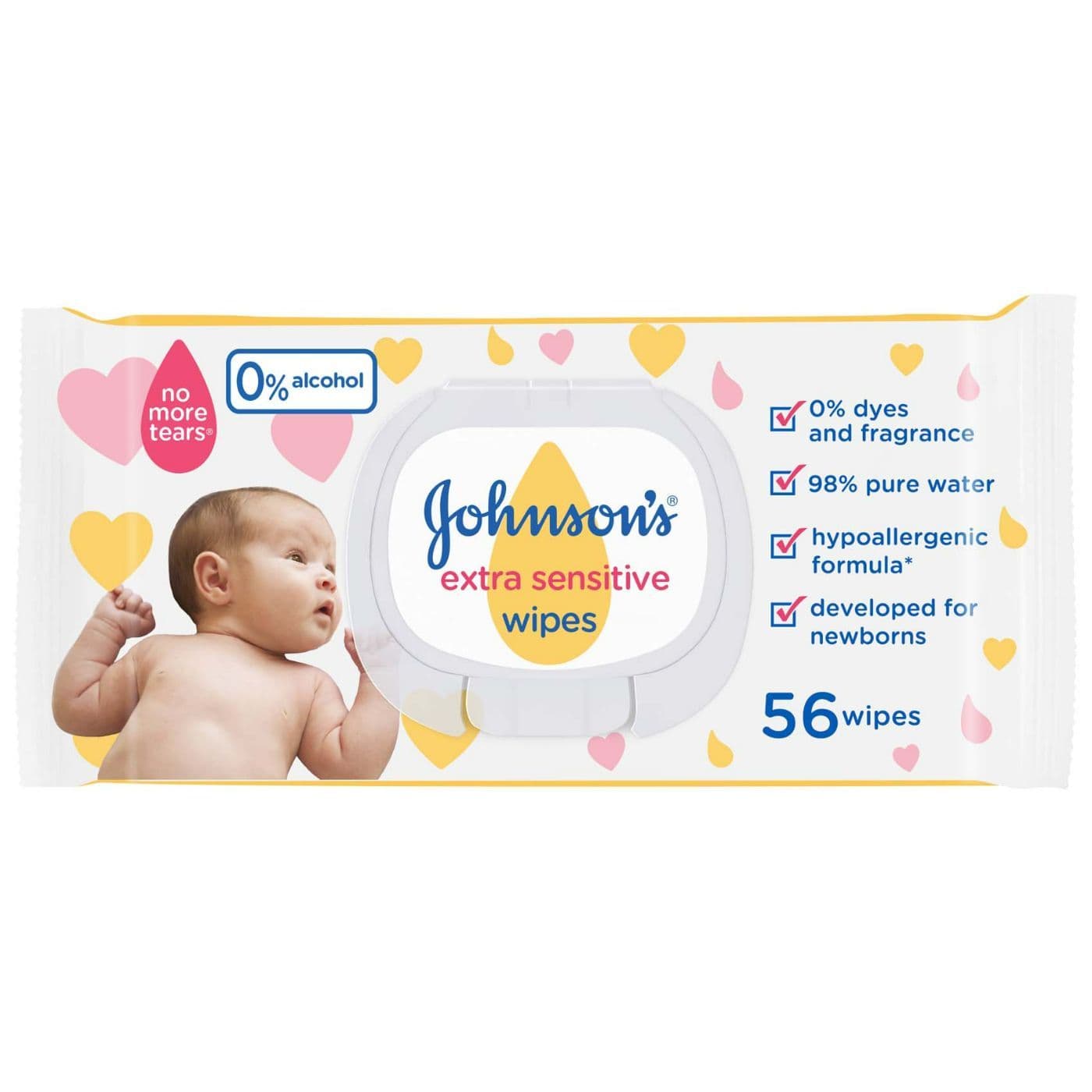 Johnson & Johnson Baby Extra Sensitive Wipes 56'S 56PC