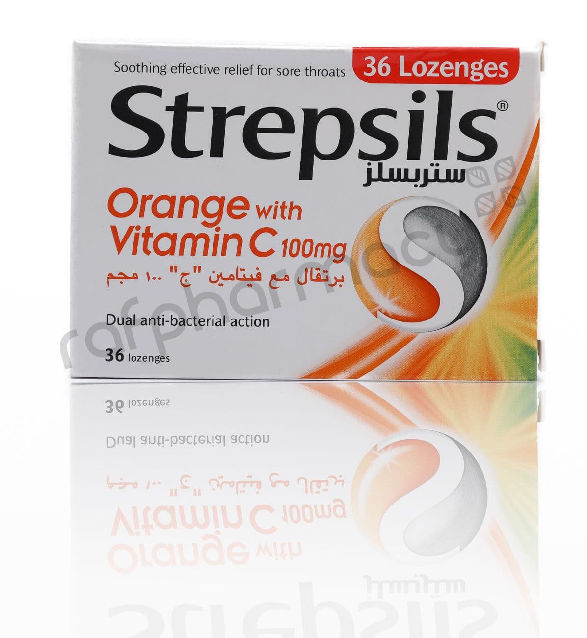 Strepsils Orange With Vitamin C Loz 36'S