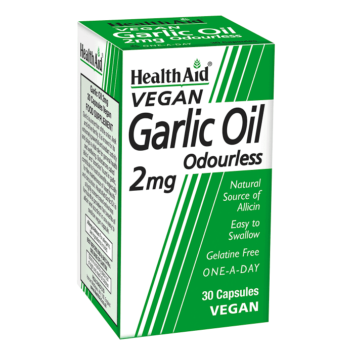 Health Aid Vegan Garlic Oil Cap 30'S-