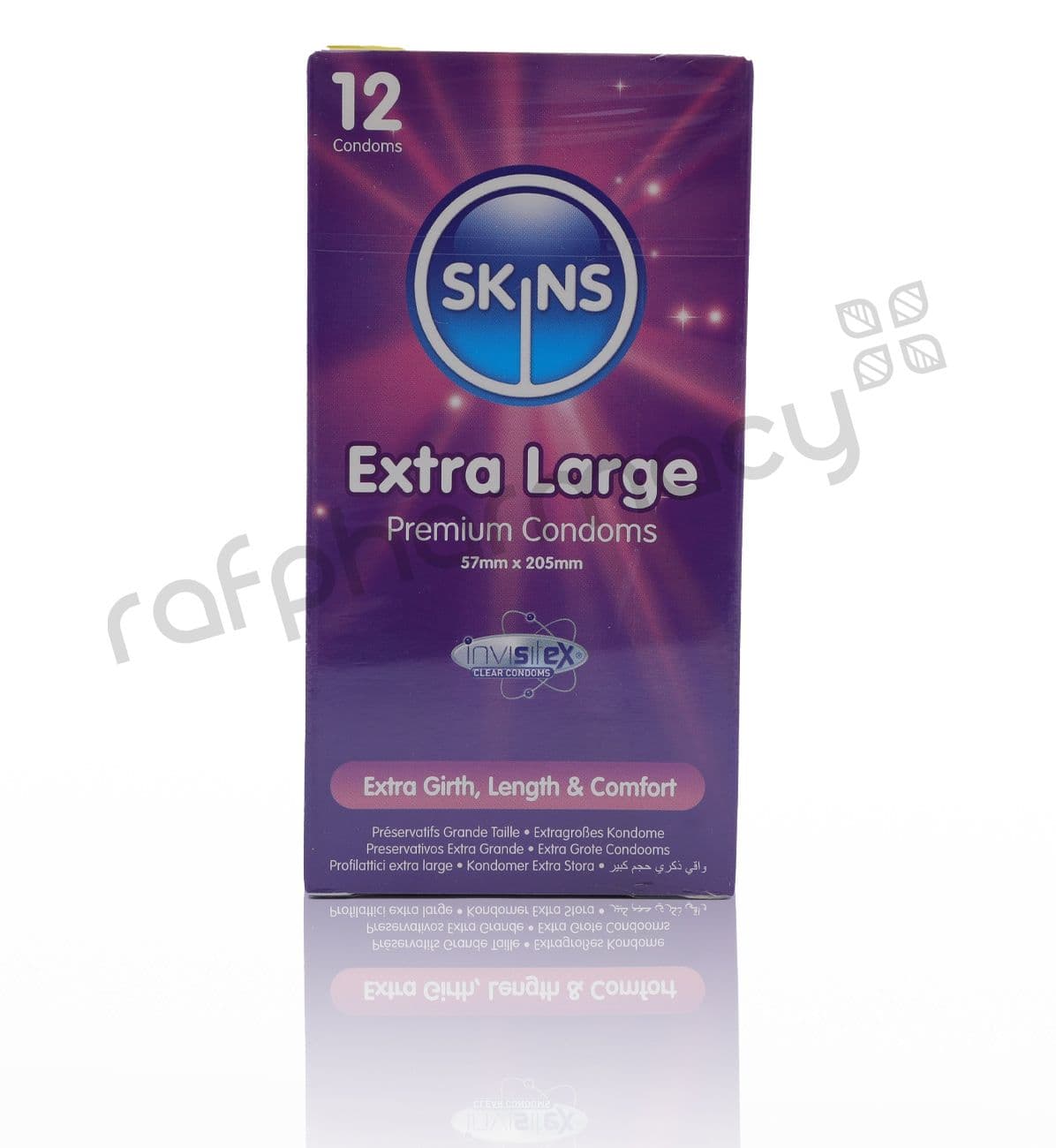 Skins Extra Large Lubricated Condoms 12'S #16434