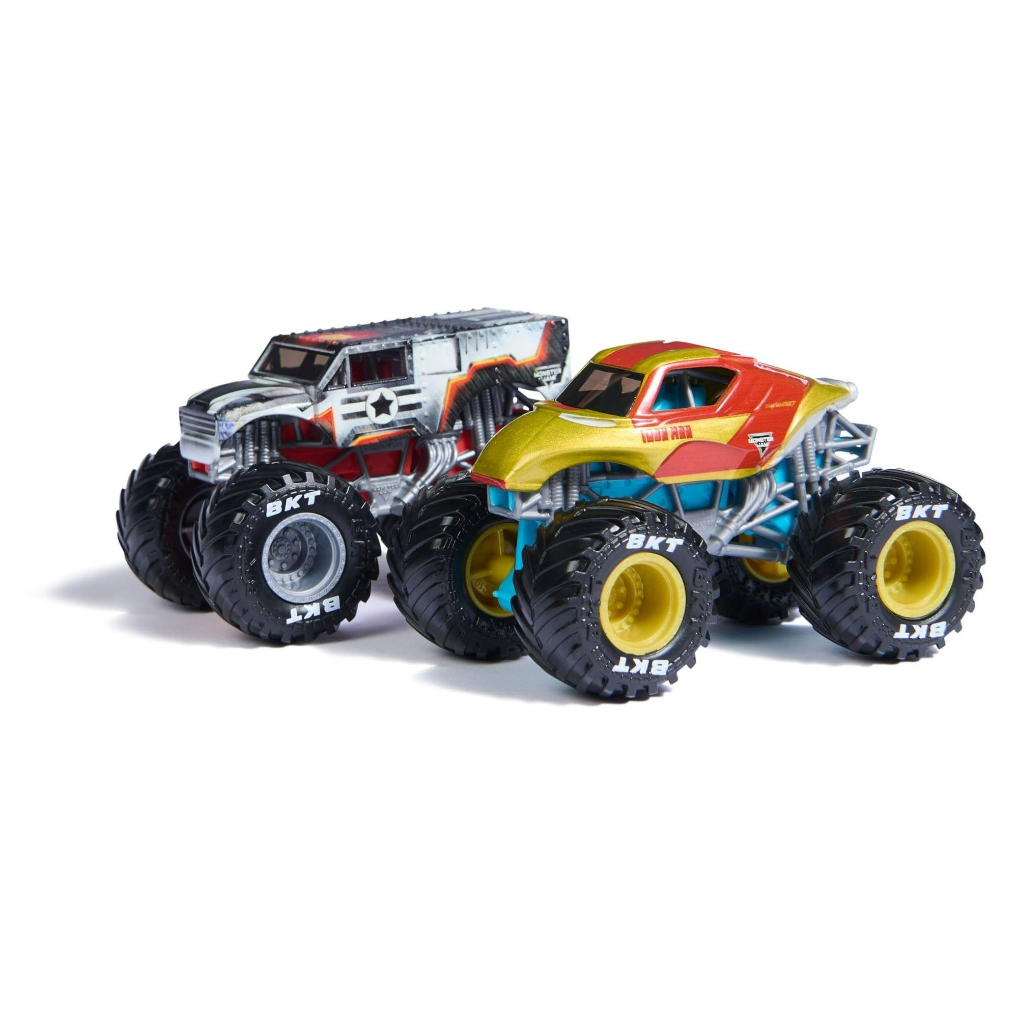 Monster Jam Marvel Iron Man Vs. War Machine Die-Cast Monster Trucks