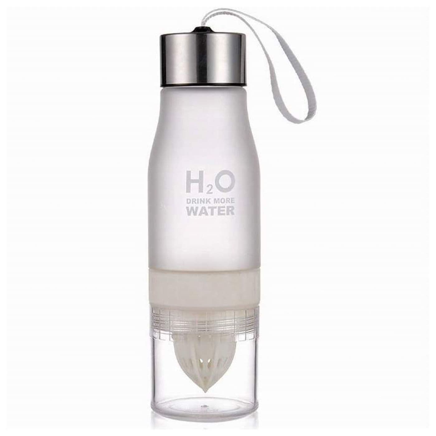 H2O Water Bottle White