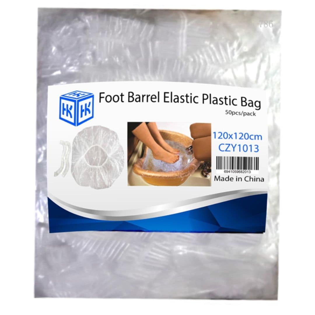 Foot Barrel Plastic Bag With Elastic 50Pcs/Pac