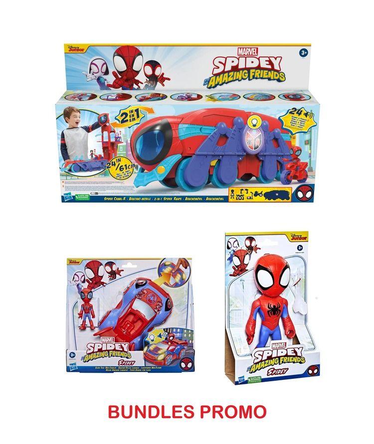 Hasbro Spidey & Amazing Friends F3721/F4530/F3986 - Saf Spider Crawler Bundle