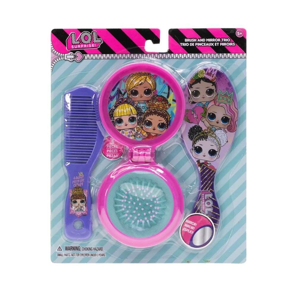 Townley Girl Pop-Up Hair Brush With Mirror & Comb