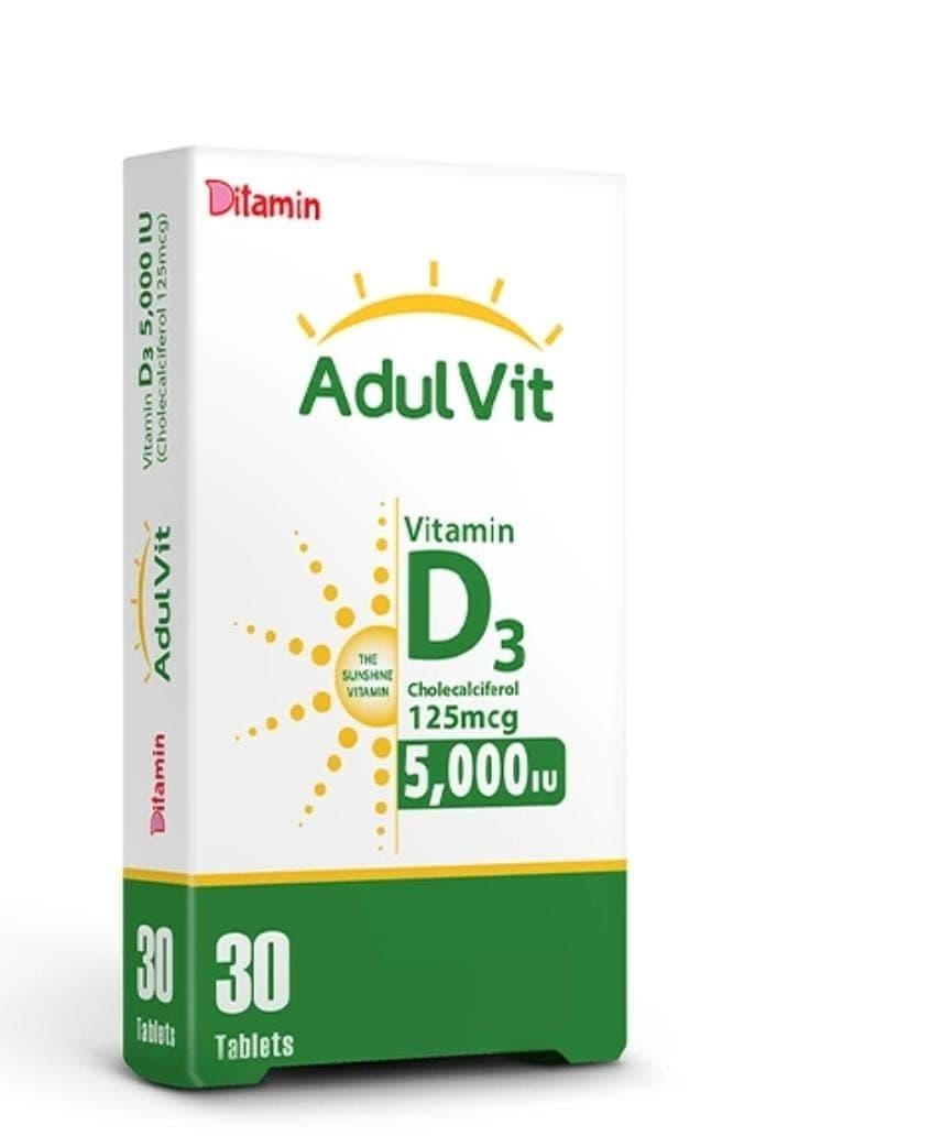 Ditamin Adult Vit D3 5000Iu Tab 30'S