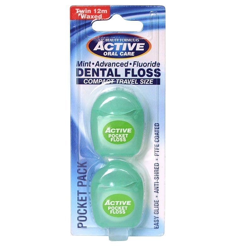 Active Dental Floss Compact Travel Size (Twin 12M Waxed) No.12781