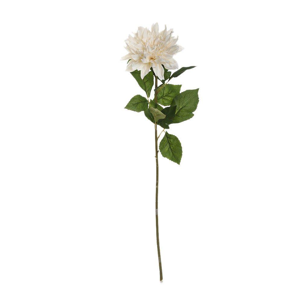 Faille Large Dahlia Stem, Ivory Â€“ 78 Cms