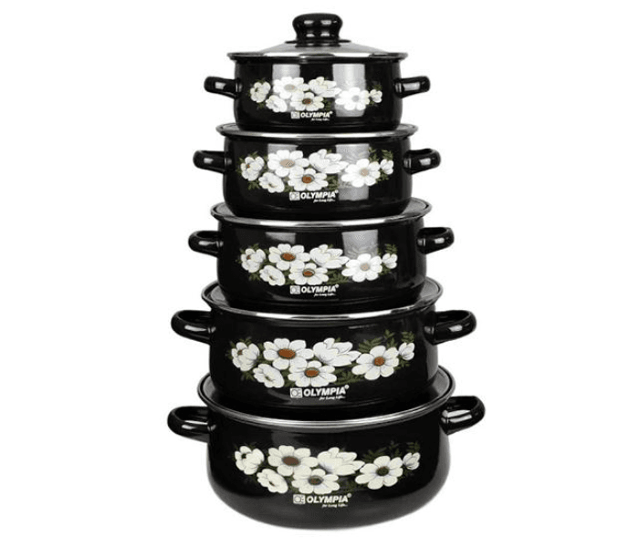 10 Pcs Casserole Set OE-5086 - black