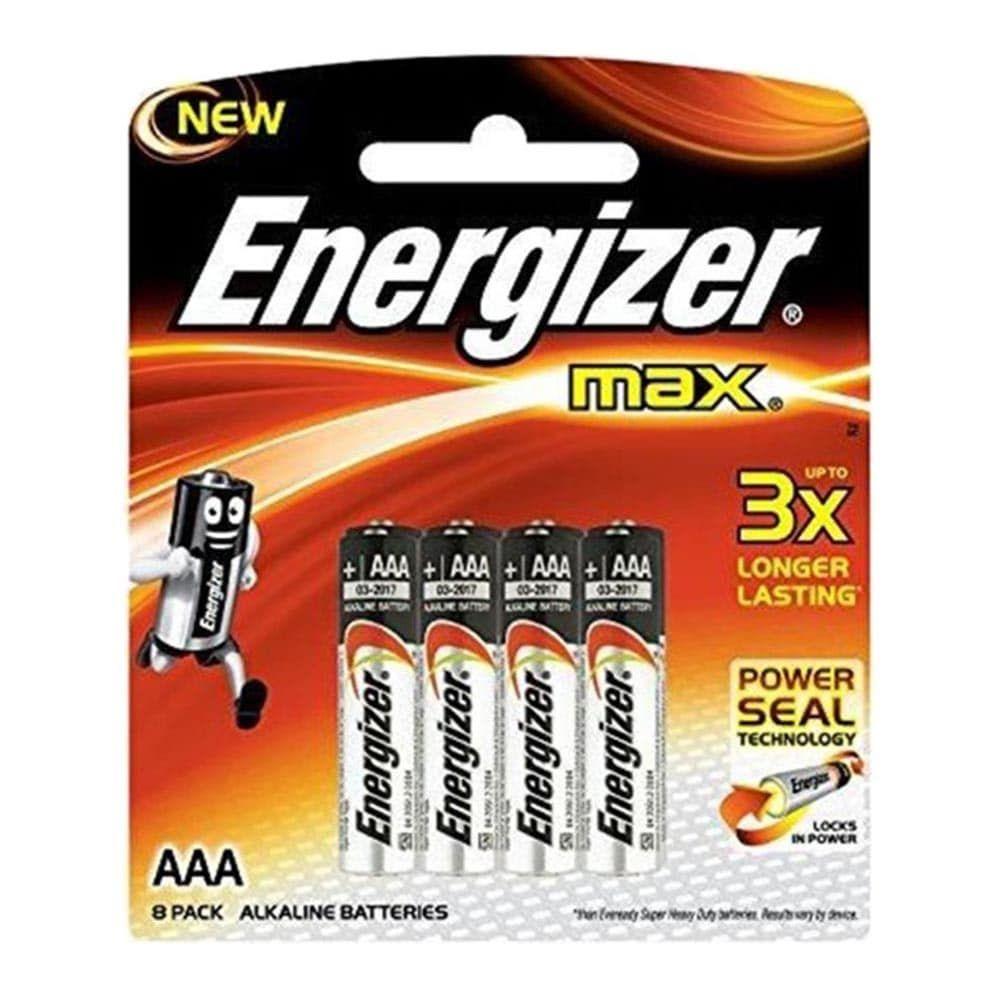 Energizer Max E92 Bp8 Aaa Alkaline Batteries (8 Pieces)