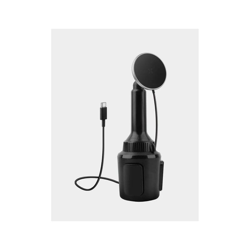Energea Magdrive, Magsafe Compatible Aluminum Car Charger (Cup Holder/Airvent) - Gun-Blk