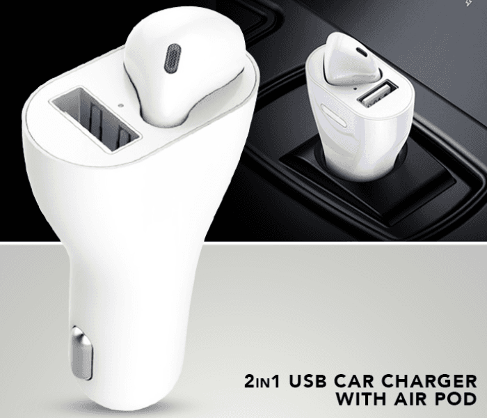 2 in 1 USB Car Charger with Air Pod Single for Zen