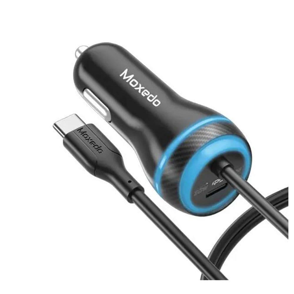 Moxedo Ultra Fast Car Charger With Build-In Type-C Cable 60W