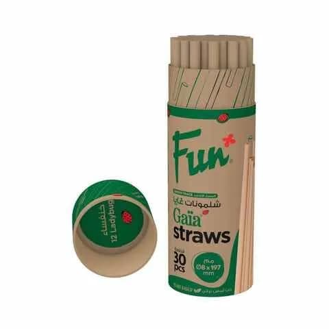 Fun Gaia Straws 19.7X8Cm 30 Piece