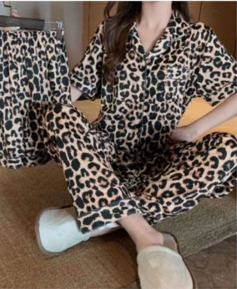 Women'S Sleepwear Loungewear Set Short-Sleeved Shorts Pajamas 2641