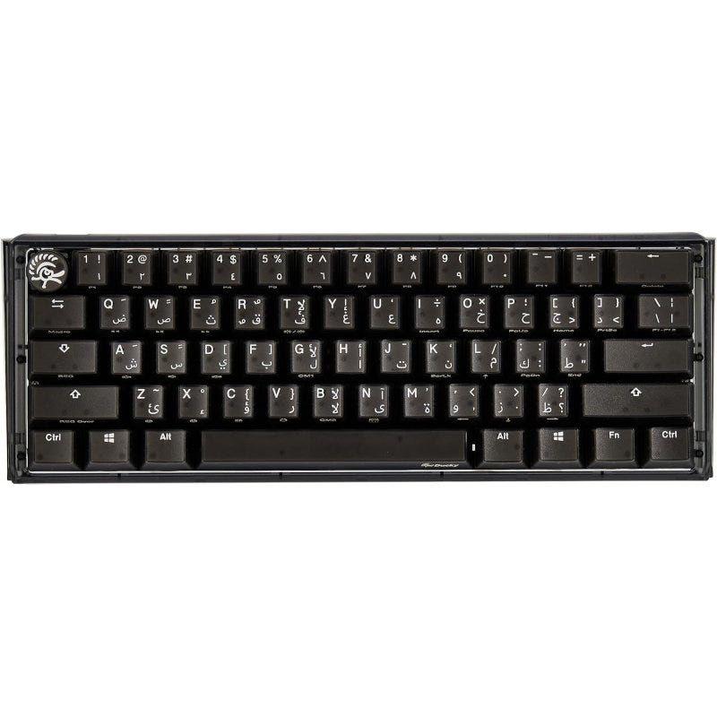 Ducky One 3 Mini Aura 60% Wired Mechanical Gaming Keyboard - Blue Switch - Myst Black - لوحة مفاتي