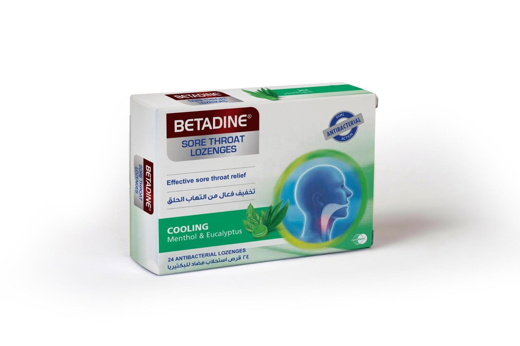 Betadine Sorethroat Menthol & Eucalyptus Lozenges 24'S