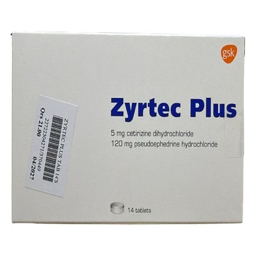 Zyrtec Plus 5mg Tab 14's