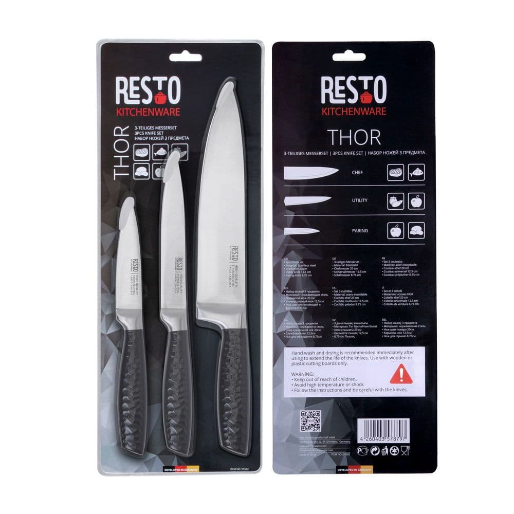 Resto 95502 3 Pcs Knife Set 12 / 24