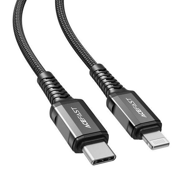 Acefast C1-01 Premium Fast Charging Nylon Braid Cable 1.2Mtr -Usb C To Lightning (Made For Iphone-Ipad-Ipod)