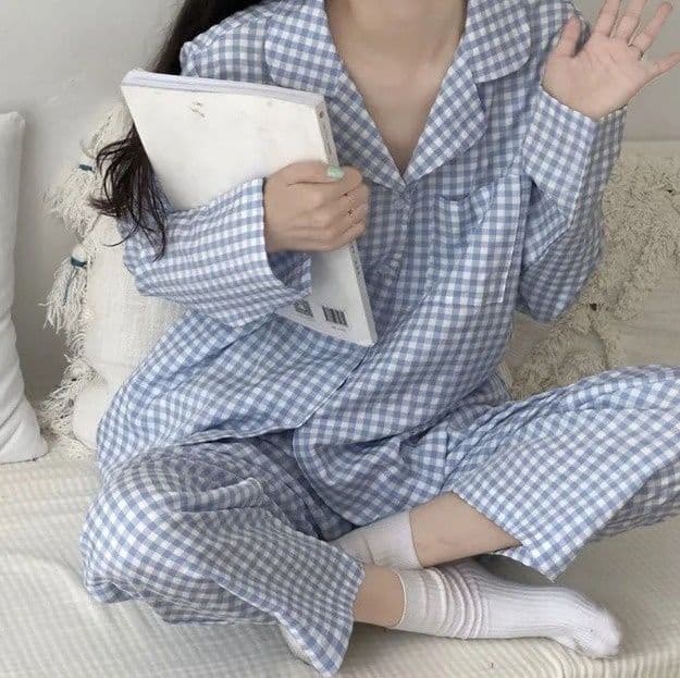 New Spring Long Sleeve Loose Fit Women'S Pajama Set Cartoon Design 2642