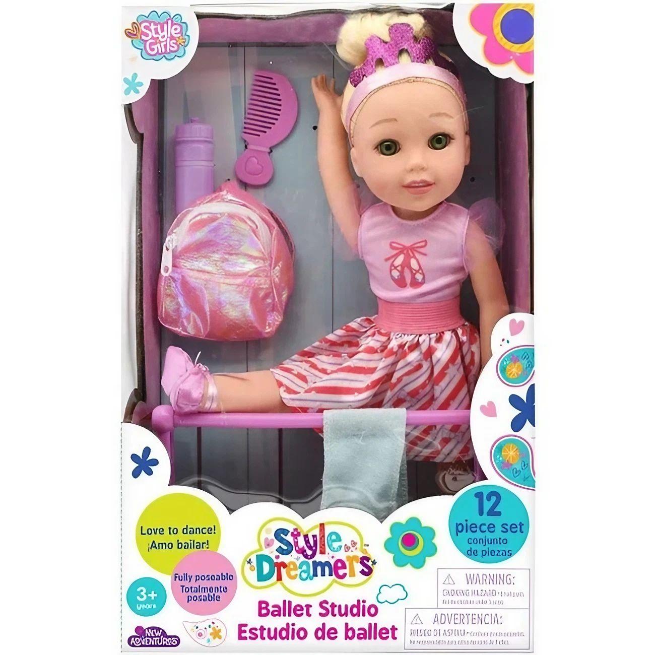 Baby Maziuna Style Dreamers Ballet Studio Doll Playset (35.56 Cm)