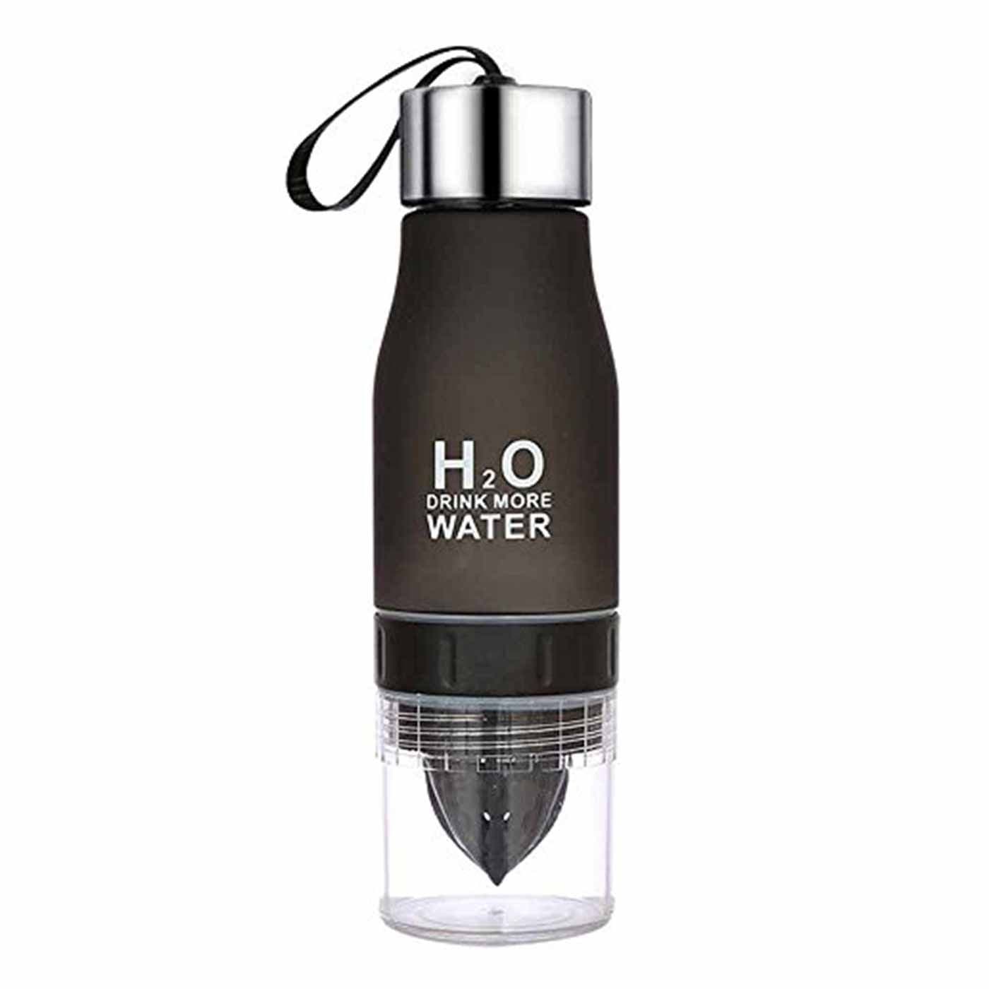 H2O Water Bottle Black