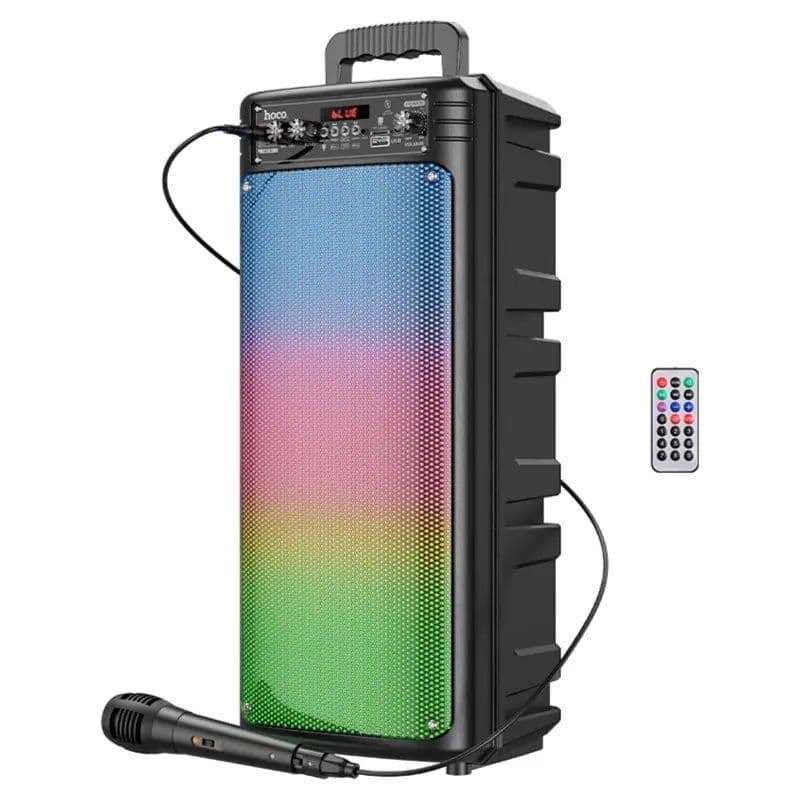 Outdoor Colorful Led Flashing Wireless Speaker With Microphone 6.5" Woofer - Hoco Bs52