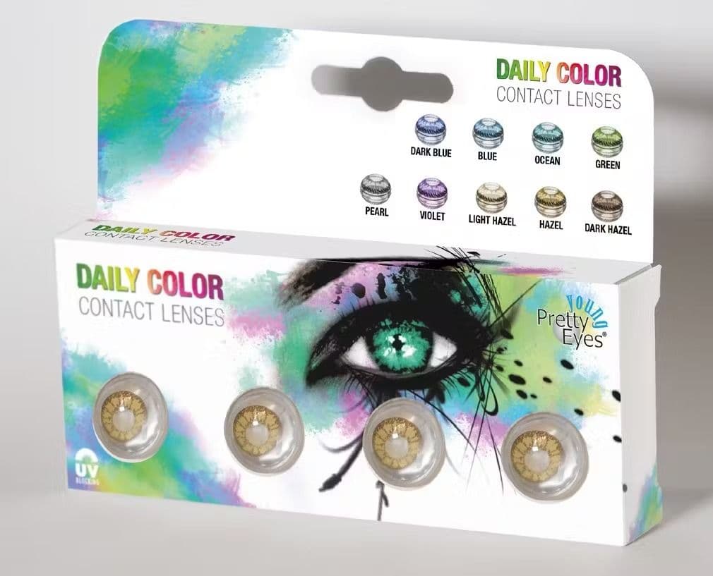 Pretty Eyes Daily Color Lenses Dark Hazel 8'S #19806