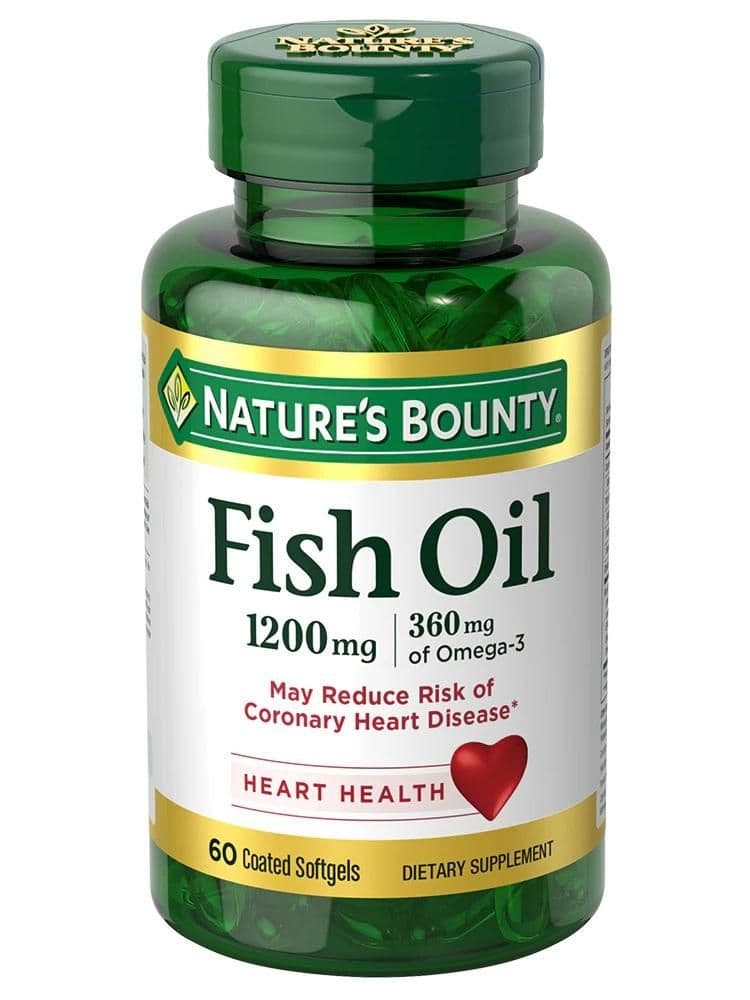 Natures Bounty Odor-Less Fish Oil 1200Mg 60 Softgels No.12718