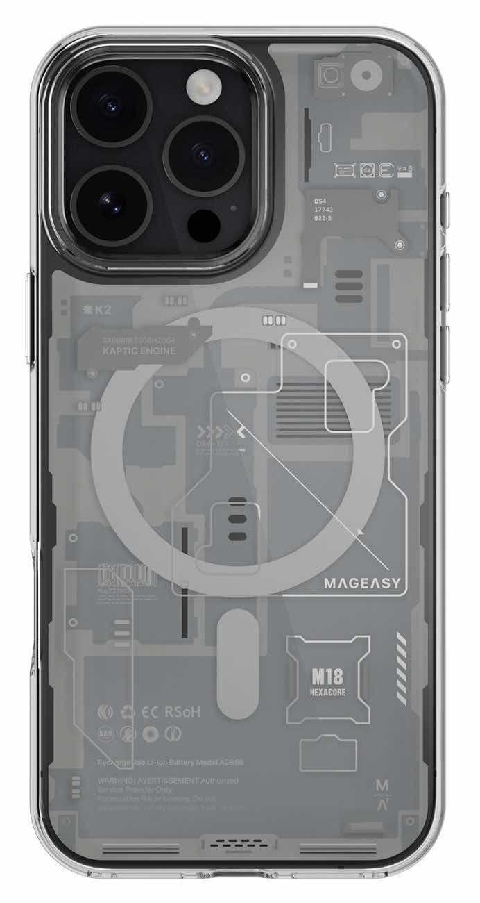 كفر X Ray لايفون 16 برو من MagEasy / يدعم MagSafe / ضد الطيحات / رمادي